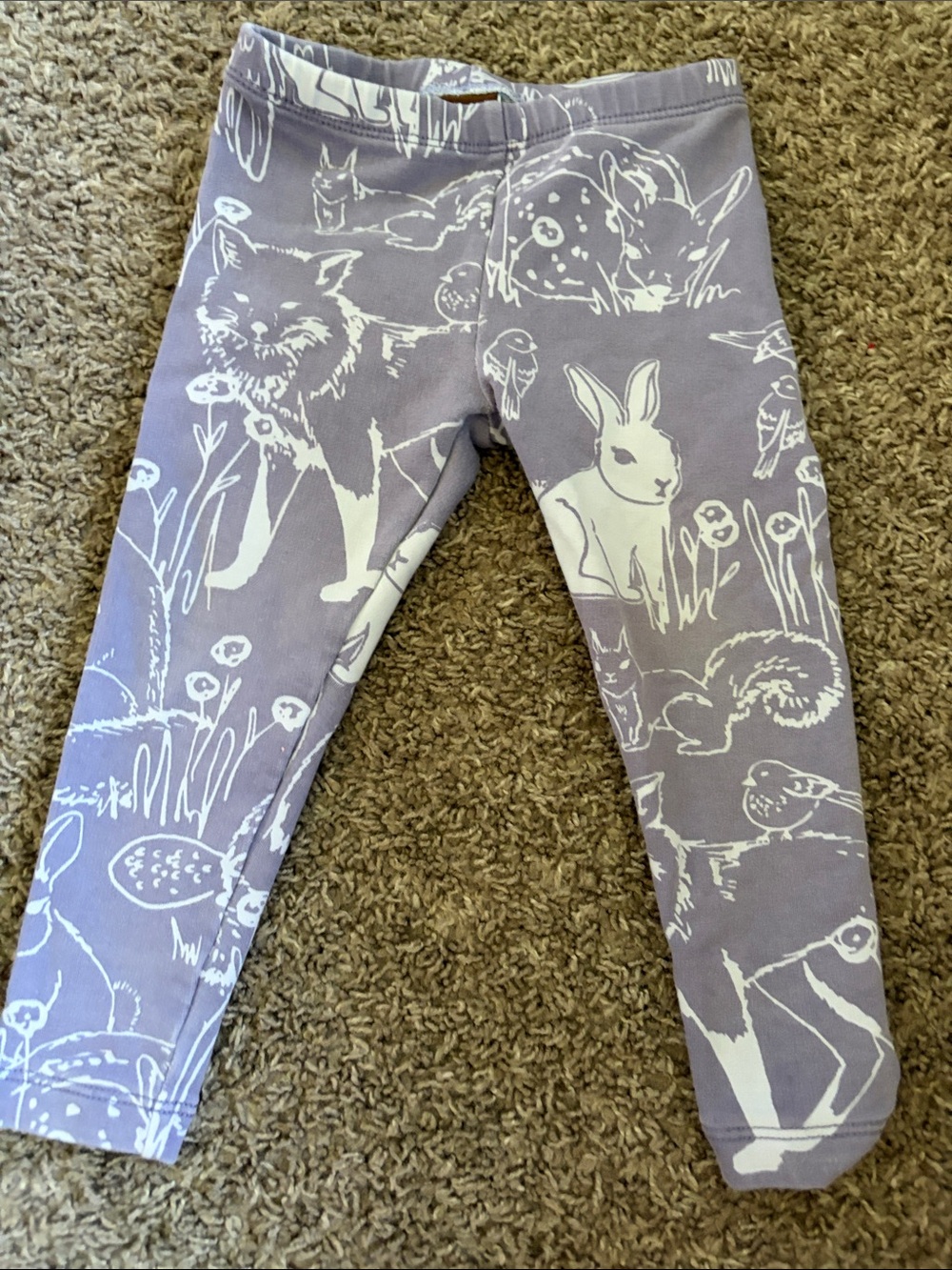 Tea Kids Lavender Animal Print Leggings
